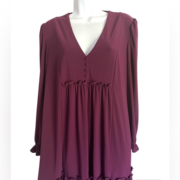 Taylor Deep Purple Dress Size 10 - Picture 2 of 6